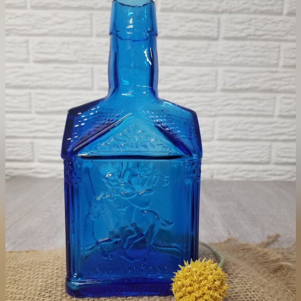 Cobalt Blue Wheaton Glass Bottle Vintage